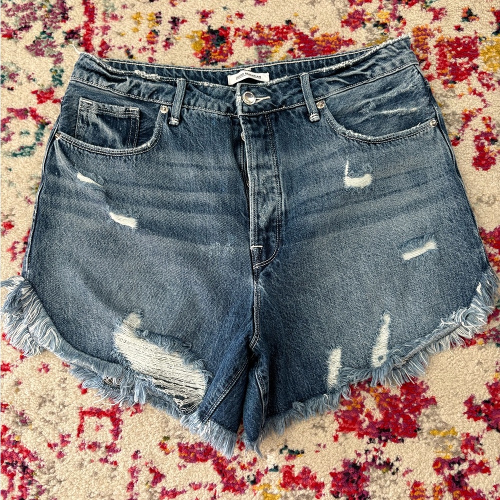 Good American The Bombshell High Waist Denim Short